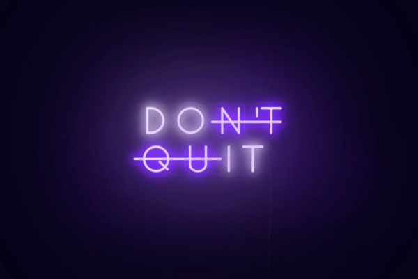 Neon LED užrašas "DON'T QUIT" - Image 4