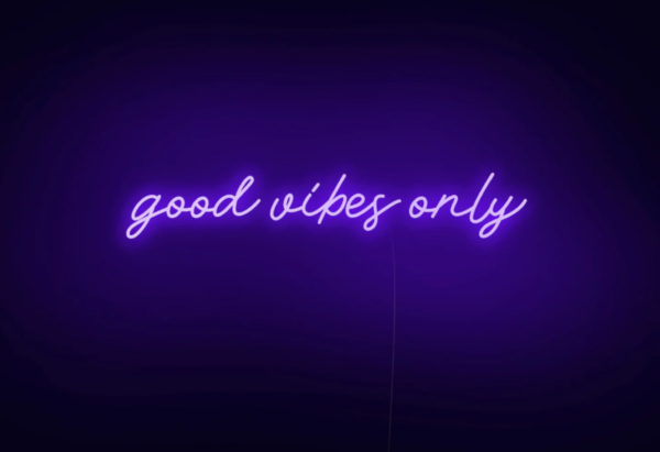 Neon LED užrašas "Good vibes only" - Image 2